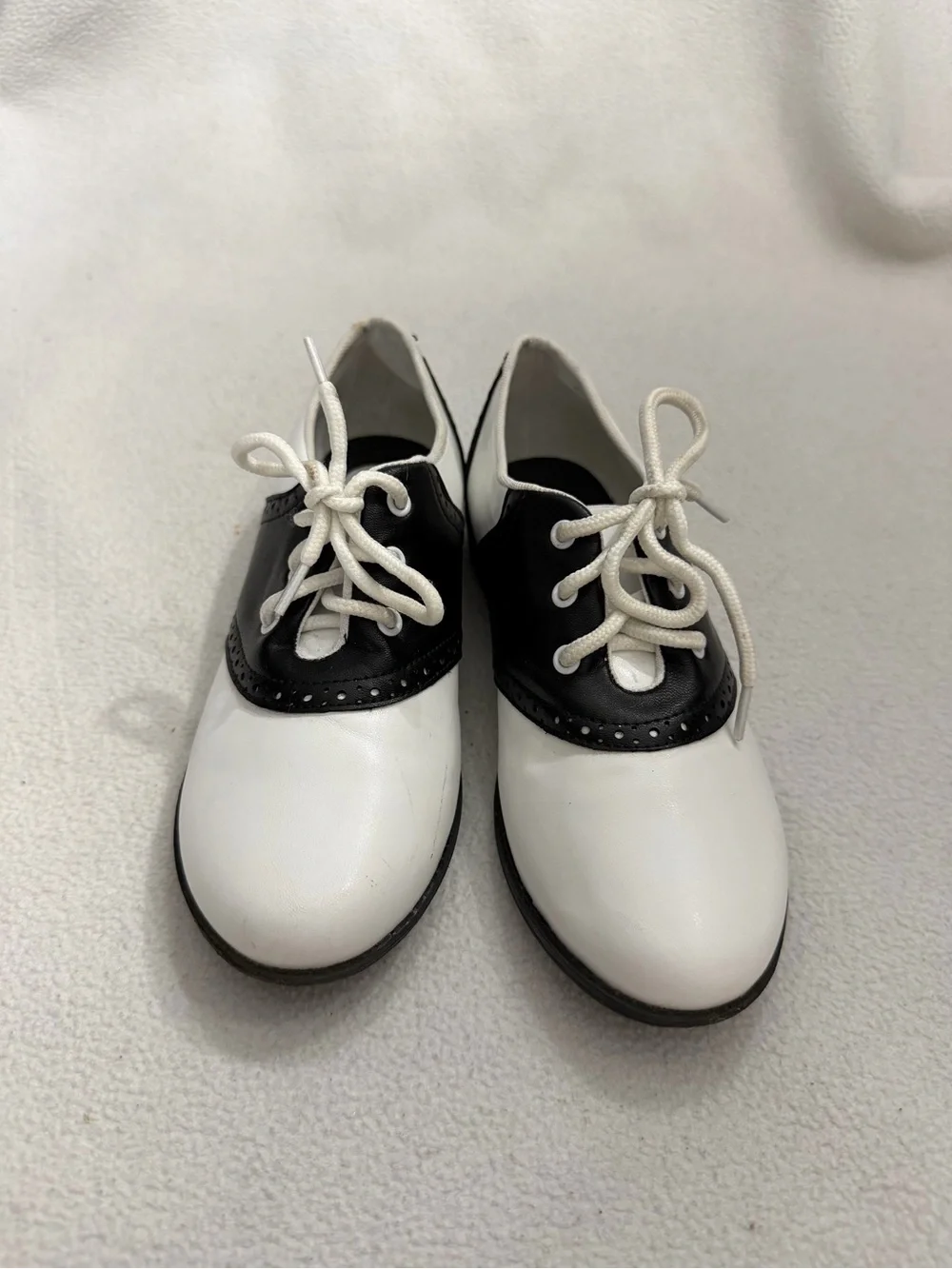 s Black & White Two-Tone Saddle Dress Shoes
